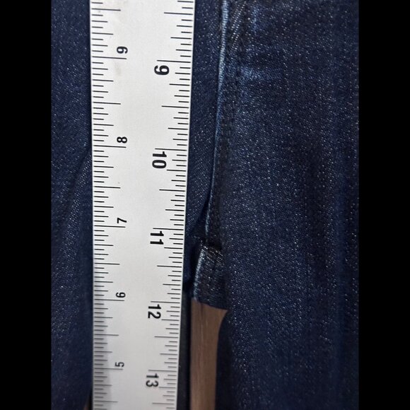 New J Brand Jeans 26 Blue Dark Wash Natasha Sky High Skinny Crop Exposed Button - Picture 4 of 10